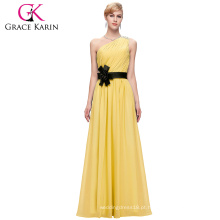 Grace Karin Ladies One Shoulder Long Chiffon Evening Dress China Compras Online CL6016-2 #